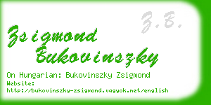 zsigmond bukovinszky business card